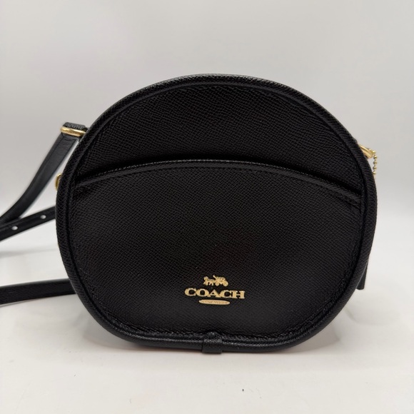 Coach Handbags - Coach Black Leather Crossbody Bag Gold Hardware